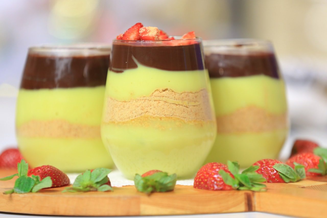 أكواب الكاسترد بالبسكويت