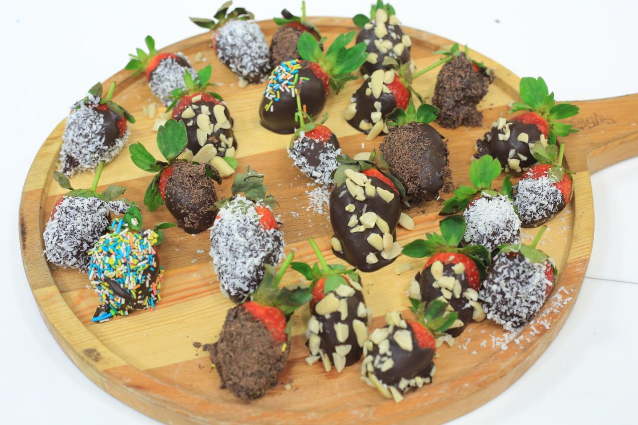 فراولة بالشوكولاتة