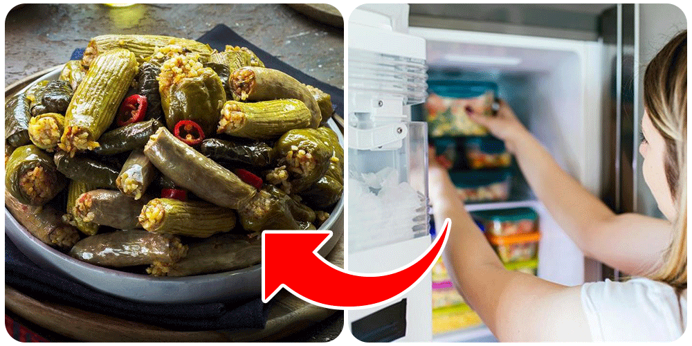 تخزين المحشي في الفريزر