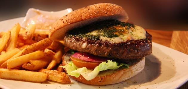 البرجر في الفرن