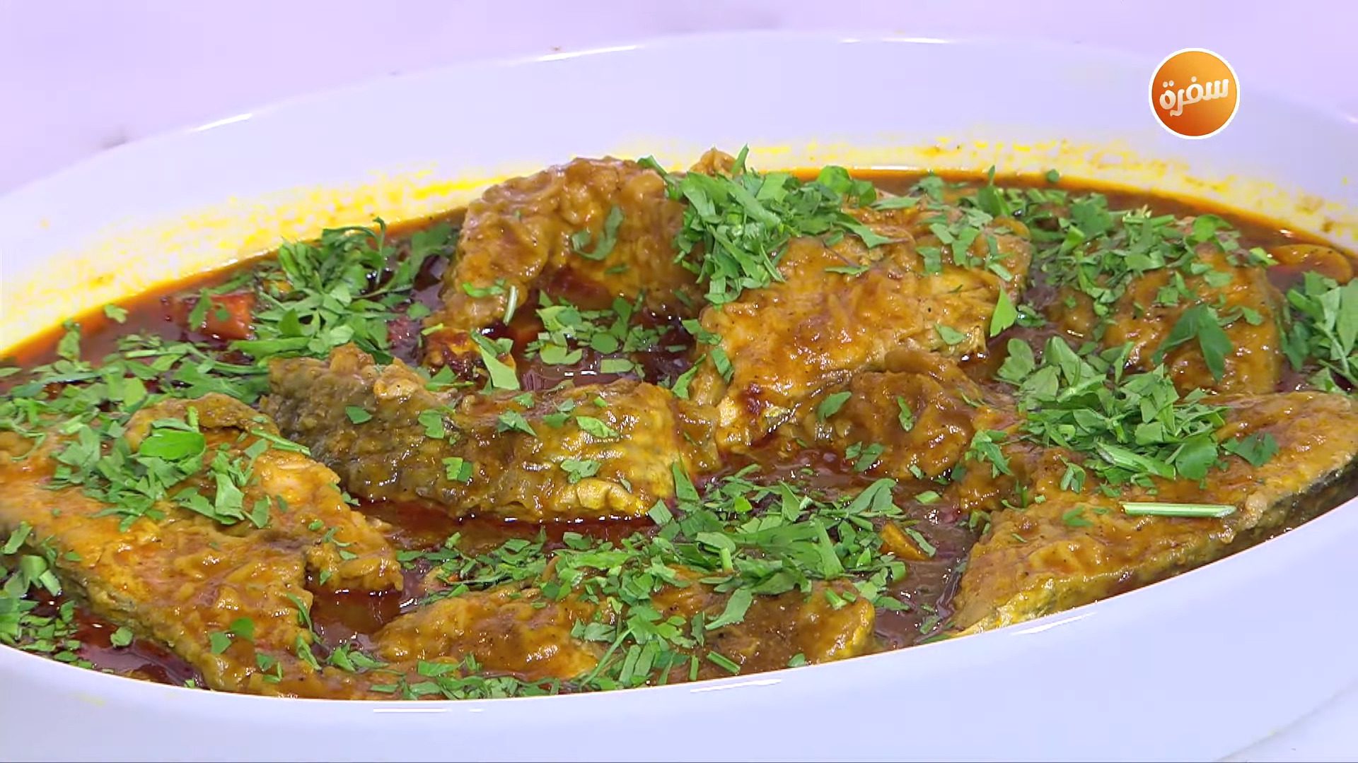 سمك مطهو ببطء