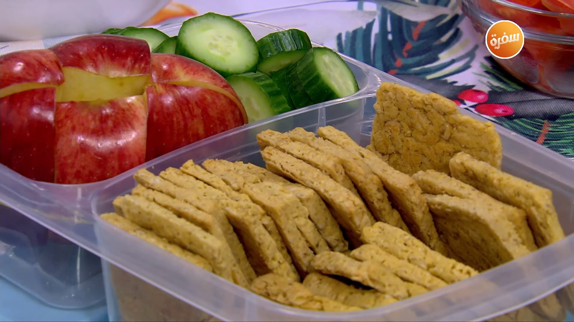 كراكرز شوفان بالحمص