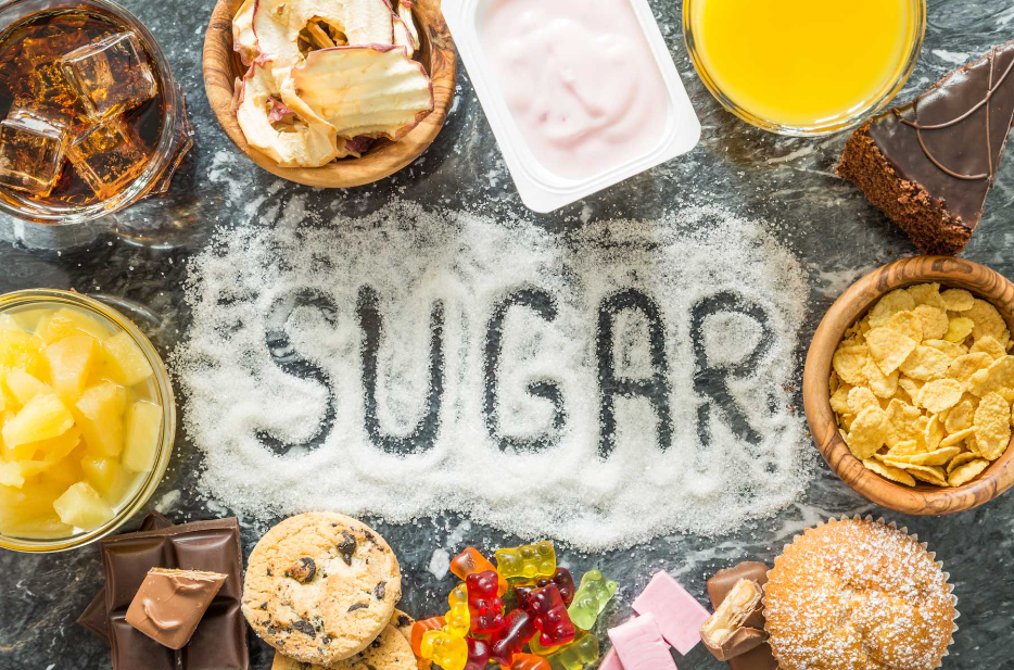 أكلات تحتوي على سكر