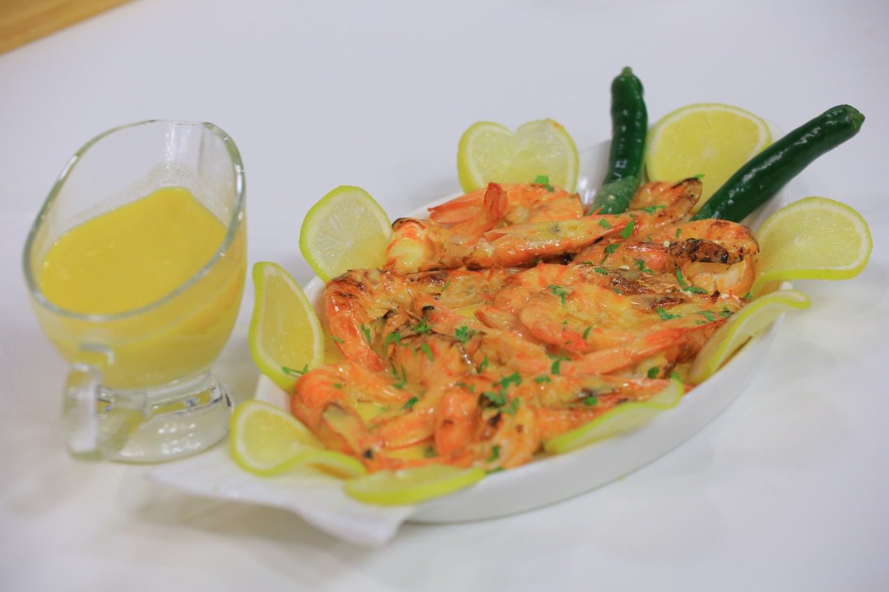 جمبري مشوي بصوص الموالح الحار