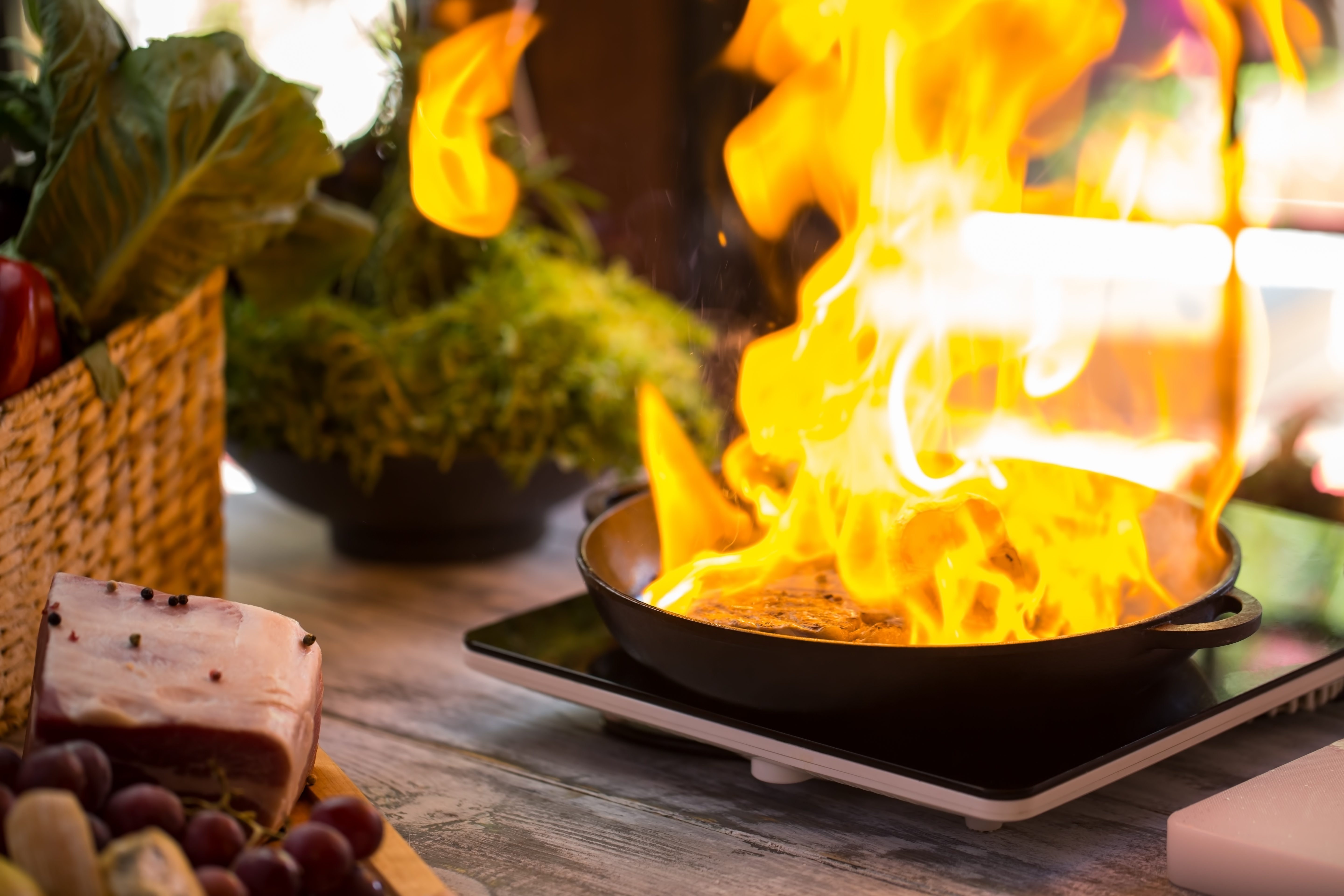 حريق طاسة الزيت