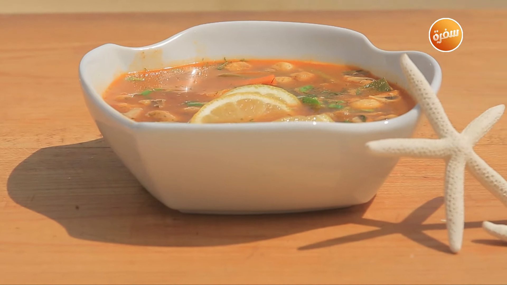 شوربة الجمبري والمشروم