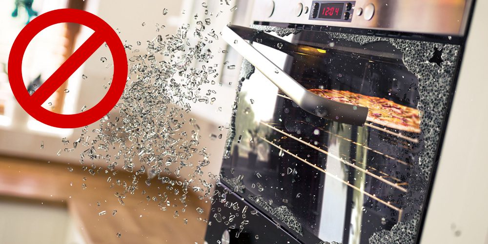 انفجار زجاج فرن البوتاجاز