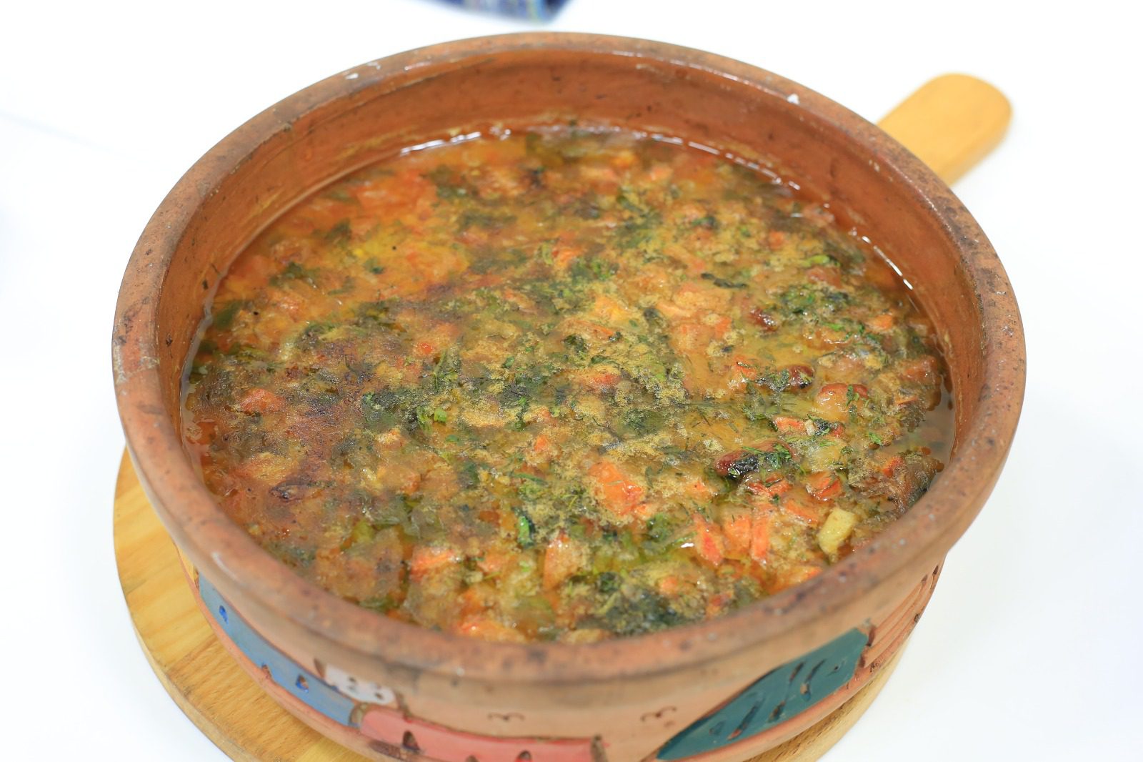 طاجن فول بالخضرة