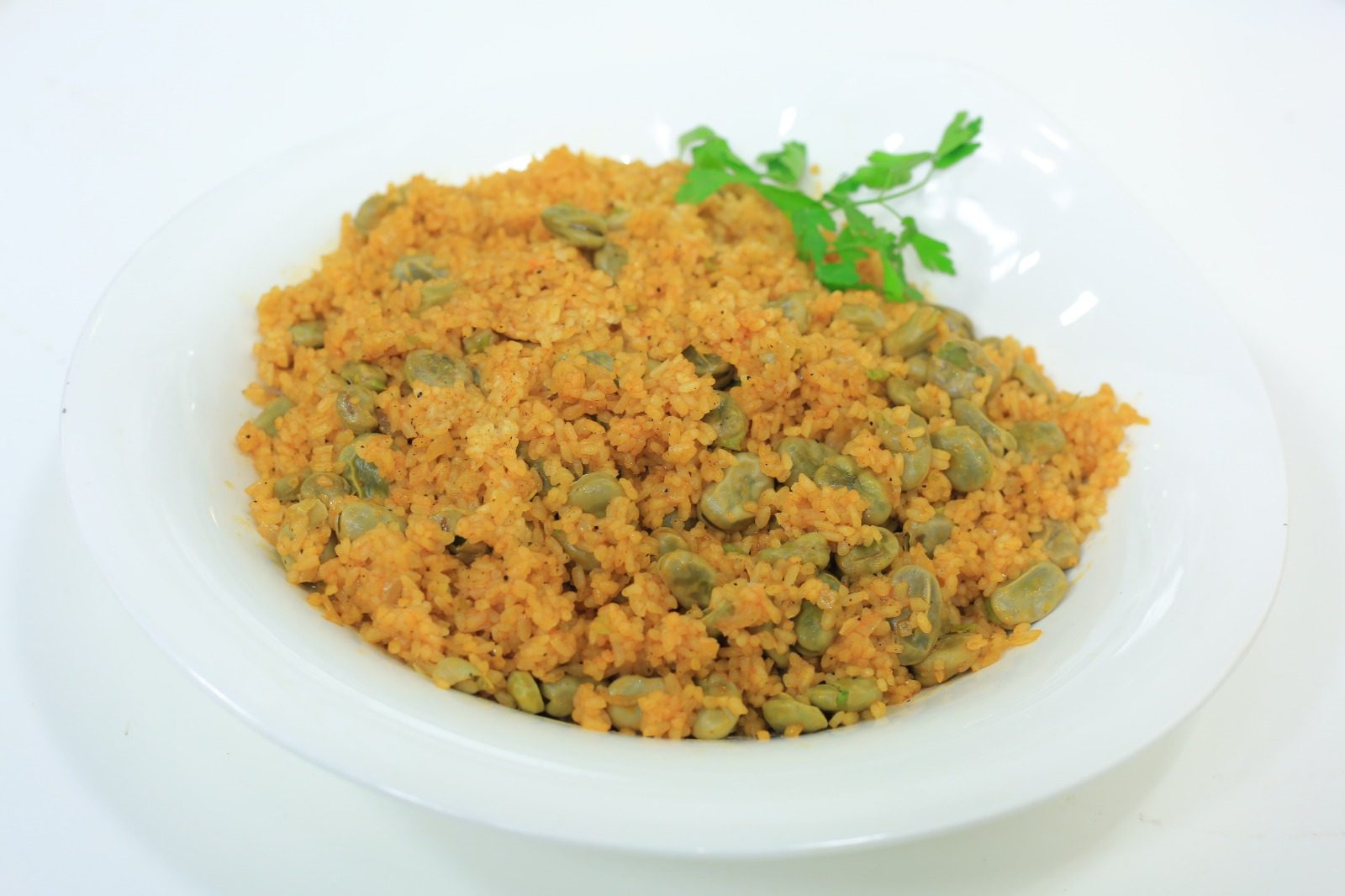 فول أخضر بالأرز