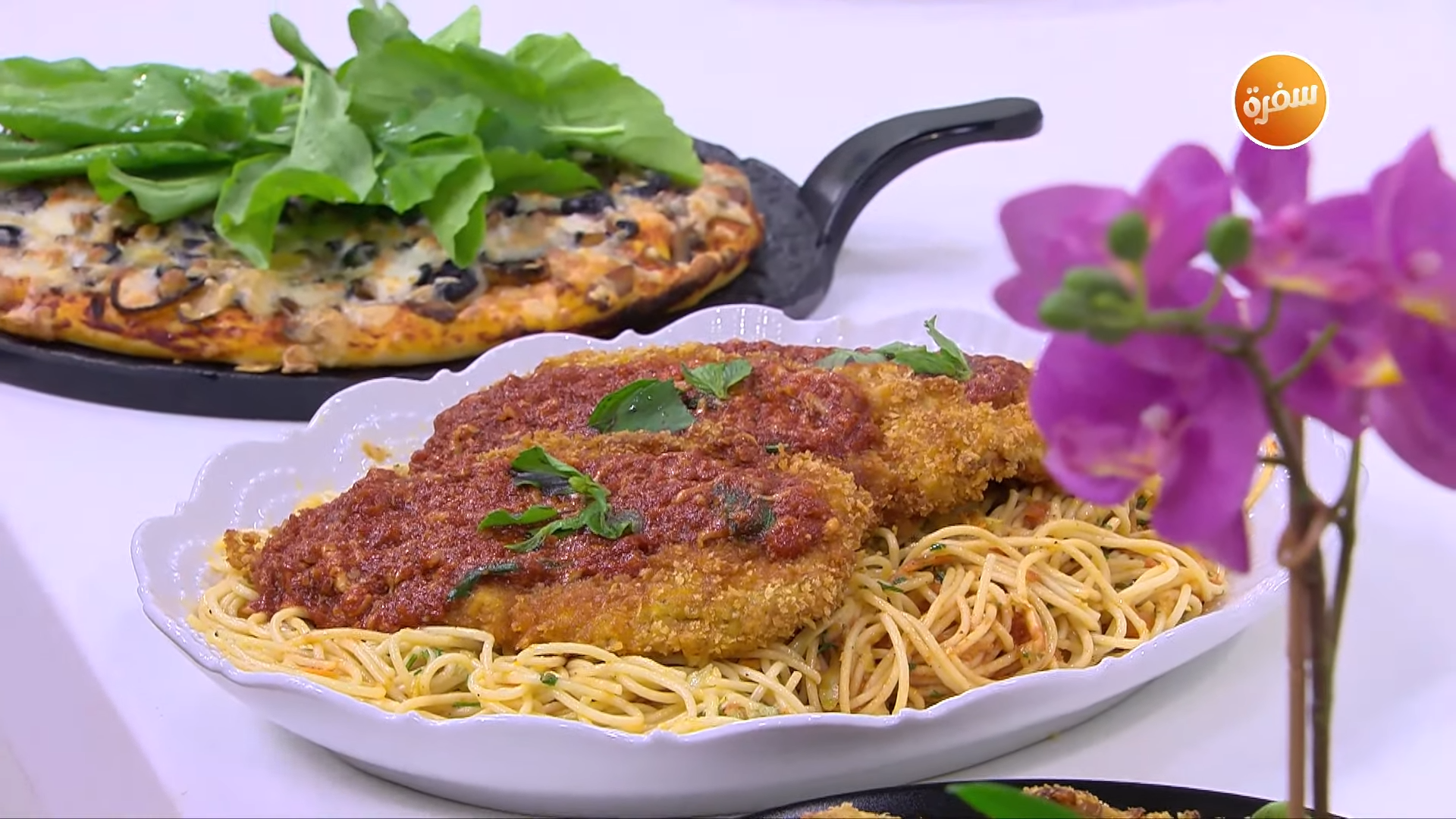 الدجاج المقرمش - بيتزا المشروم