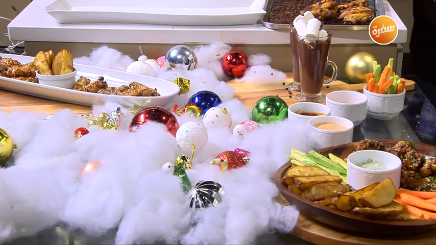 أجنحة دجاج بصوص سويت آند تشيلي - بطاطس ويدجز - هوت شوكليت