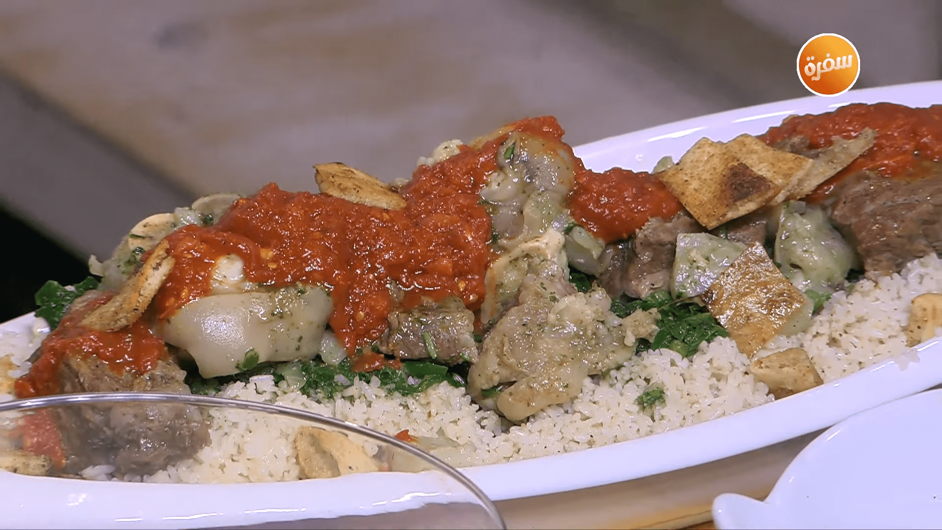 أرز بالكزبرة - جلاش بالكريمة - شوربة كوارع