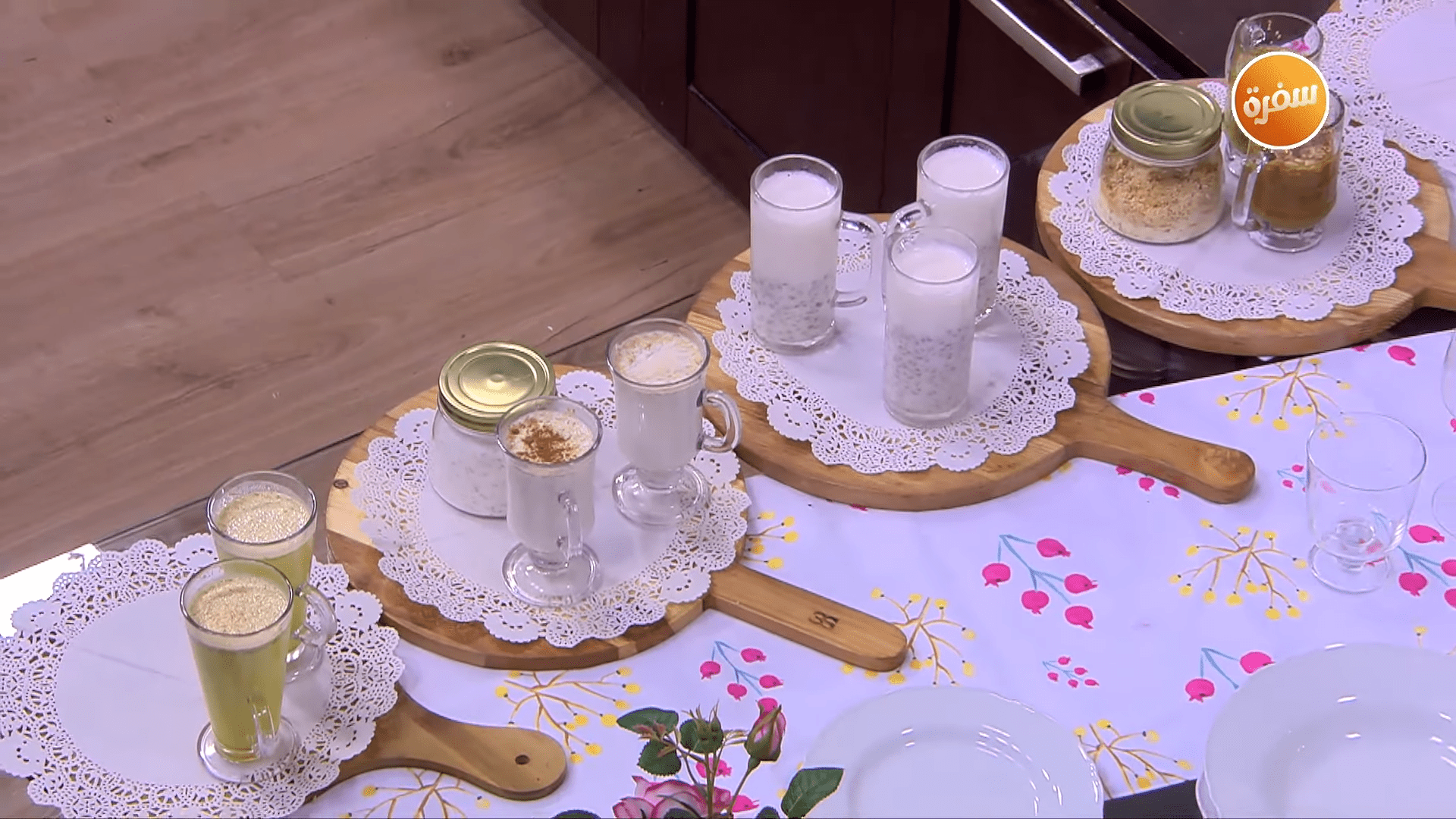 بودرة المغات - سحلب - لبن بالسوداني والفانيليا - لبن بالكركم والسمسم