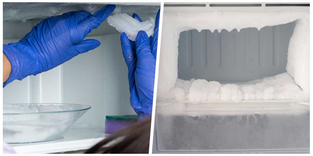 تراكم الثلج في الفريزر