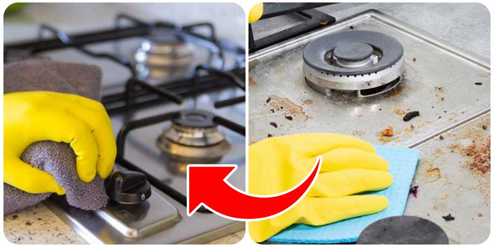 تنظيف سطح البوتاجاز