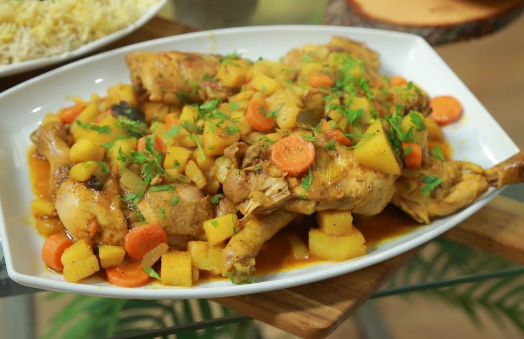 دجاج بالخضروات