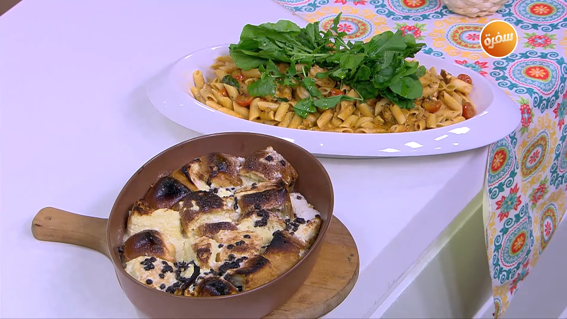 ريجاتوني بالجمبري - طاجن الفرنش توست