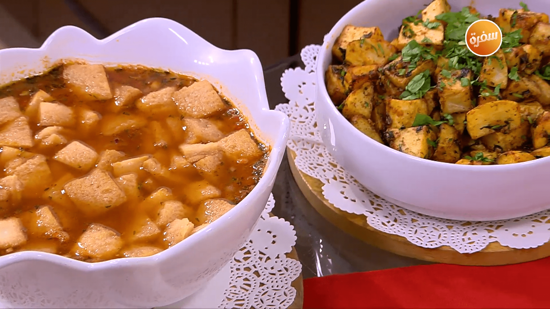 عدس حار بالطماطم - شوربة قمح - بطاطس بالثوم و الكزبرة - بليلة