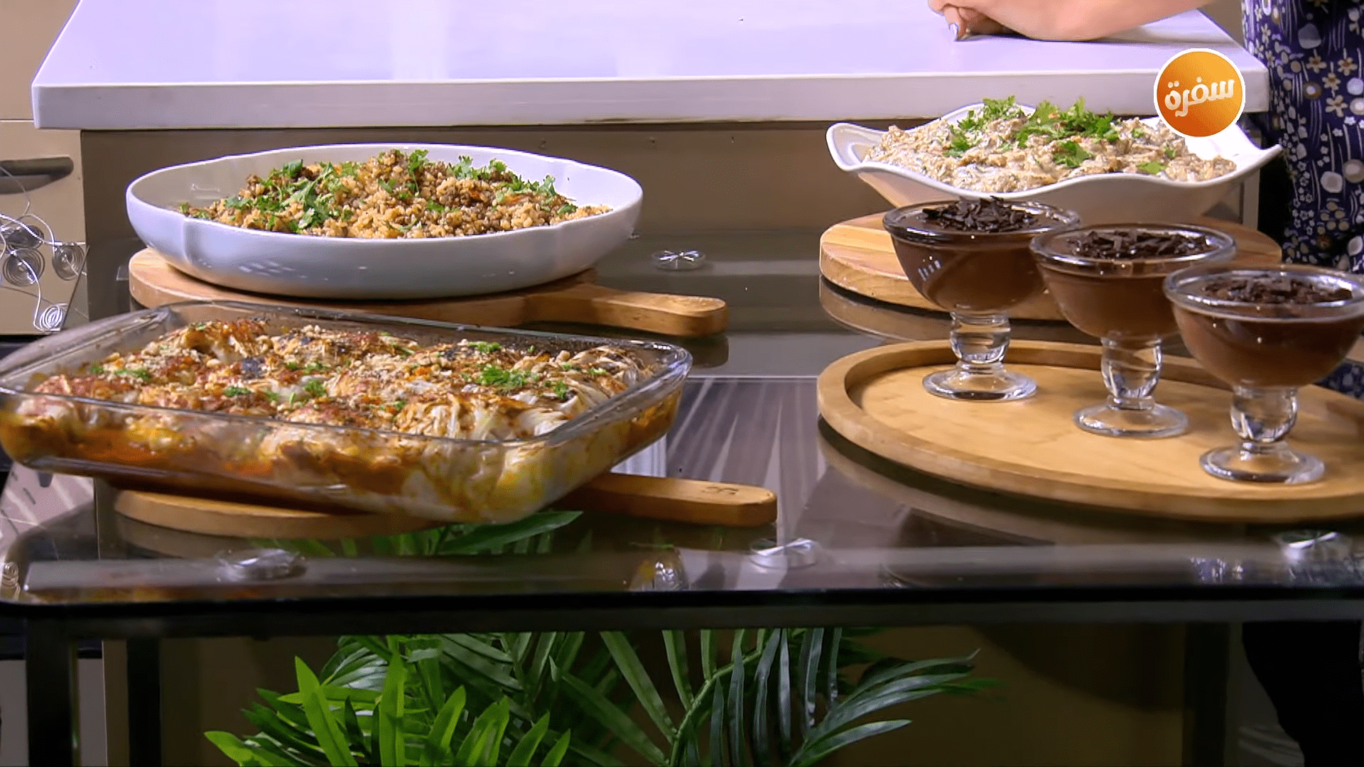 كرات الكرنب - سلطة الباذنجان والفلفل بالزبادي - بودينج الشوكولاتة