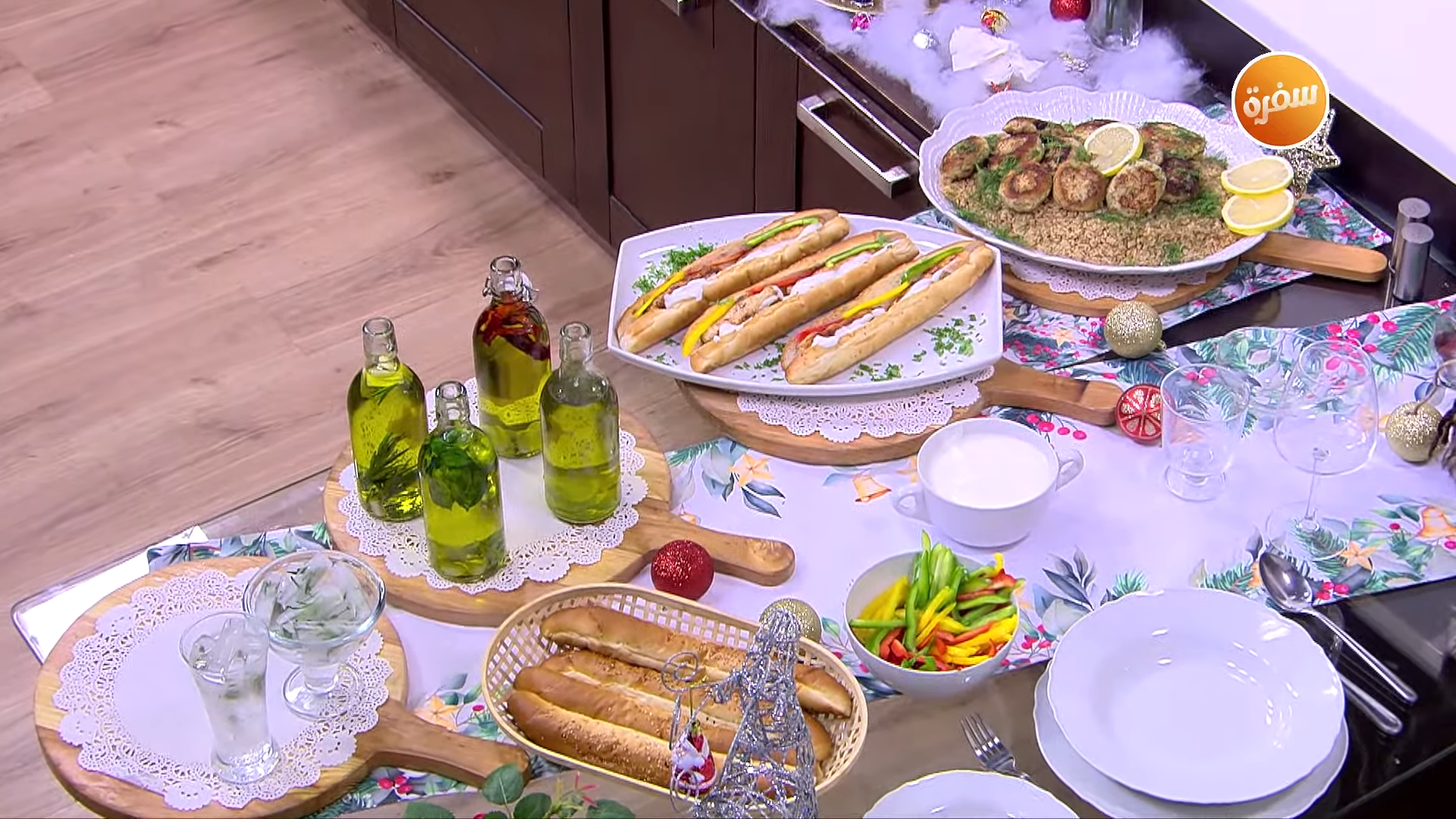 كفتة السمك - كفتة الدجاج - زيت زيتون بالنكهات - قوالب ثلج بالأعشاب