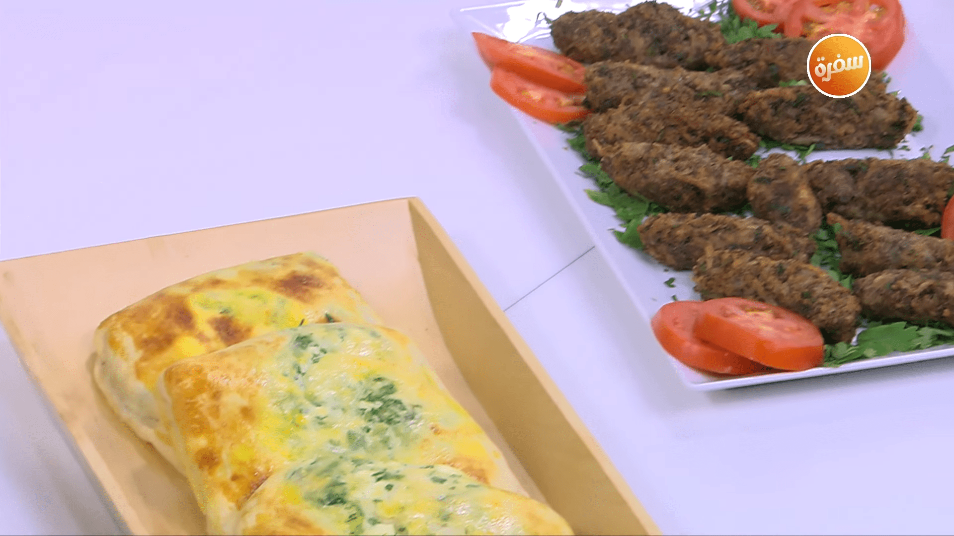 كفتة عدس - بطاطس بالفحم - فطائر بالجبنة والبقدونس - نمورة