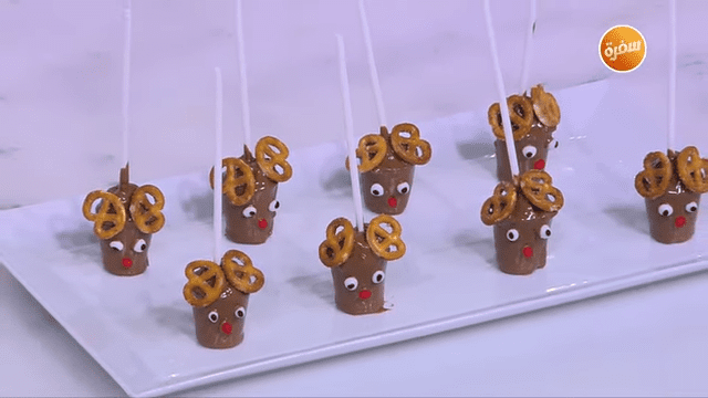 كيك بوبس على شكل الرنة