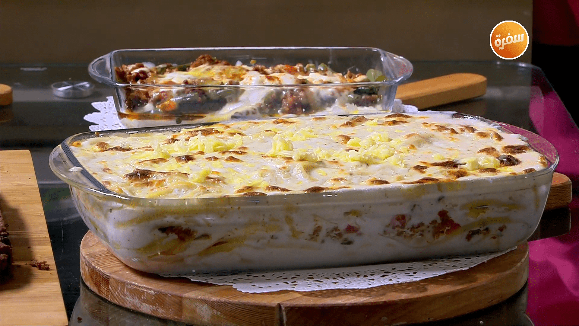 لازانيا بالفيتوتشيني - سلطة فاصوليا - براونيز الشيكولاتة