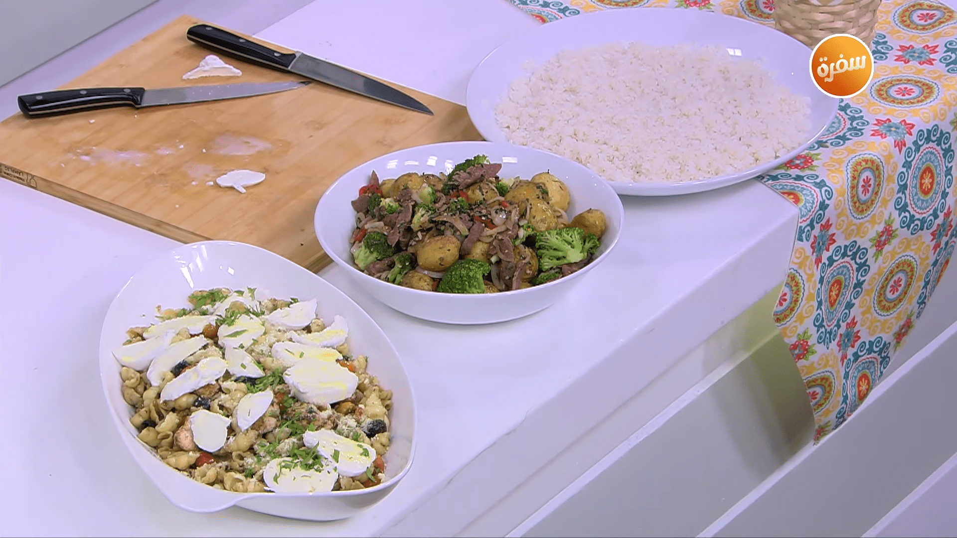 لحم بالبطاطس والبروكلي - مكرونة إيطالي