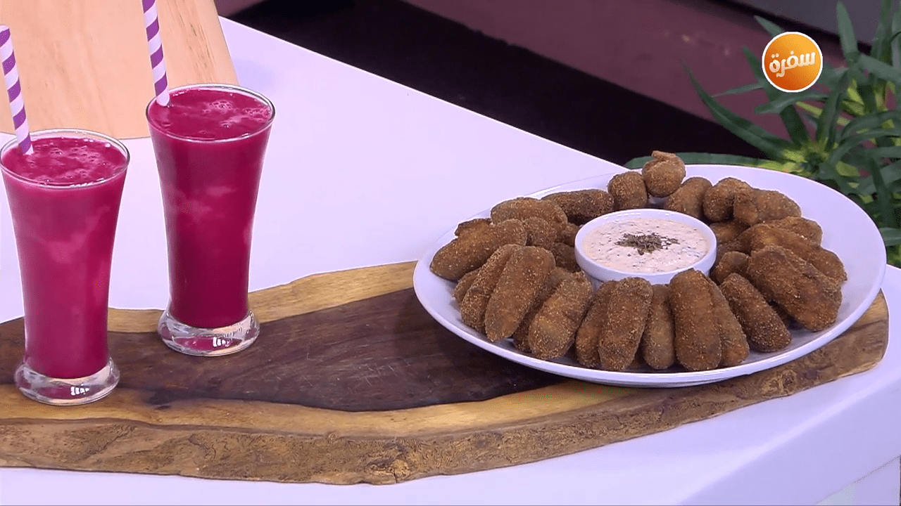 محشي ورق عنب مقلي - عصير برتقال بالبنجر