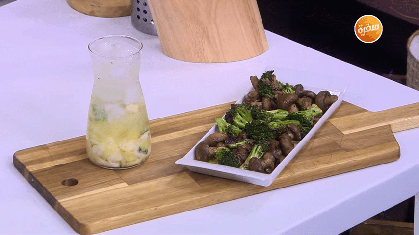 مشروم وبروكلي بصوص الزبدة - موهيتو الجوافة