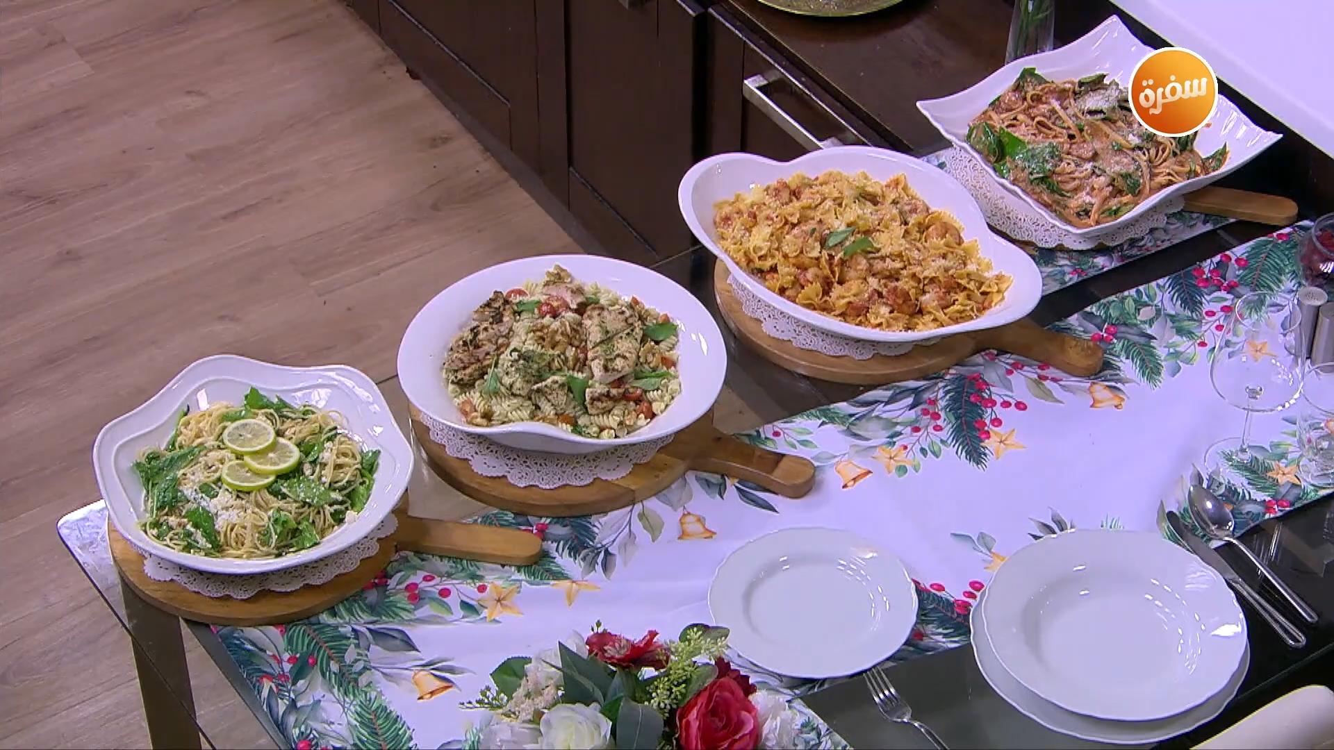 مكرونة بالجمبري - مكرونة كريمي بالطماطم المجففة