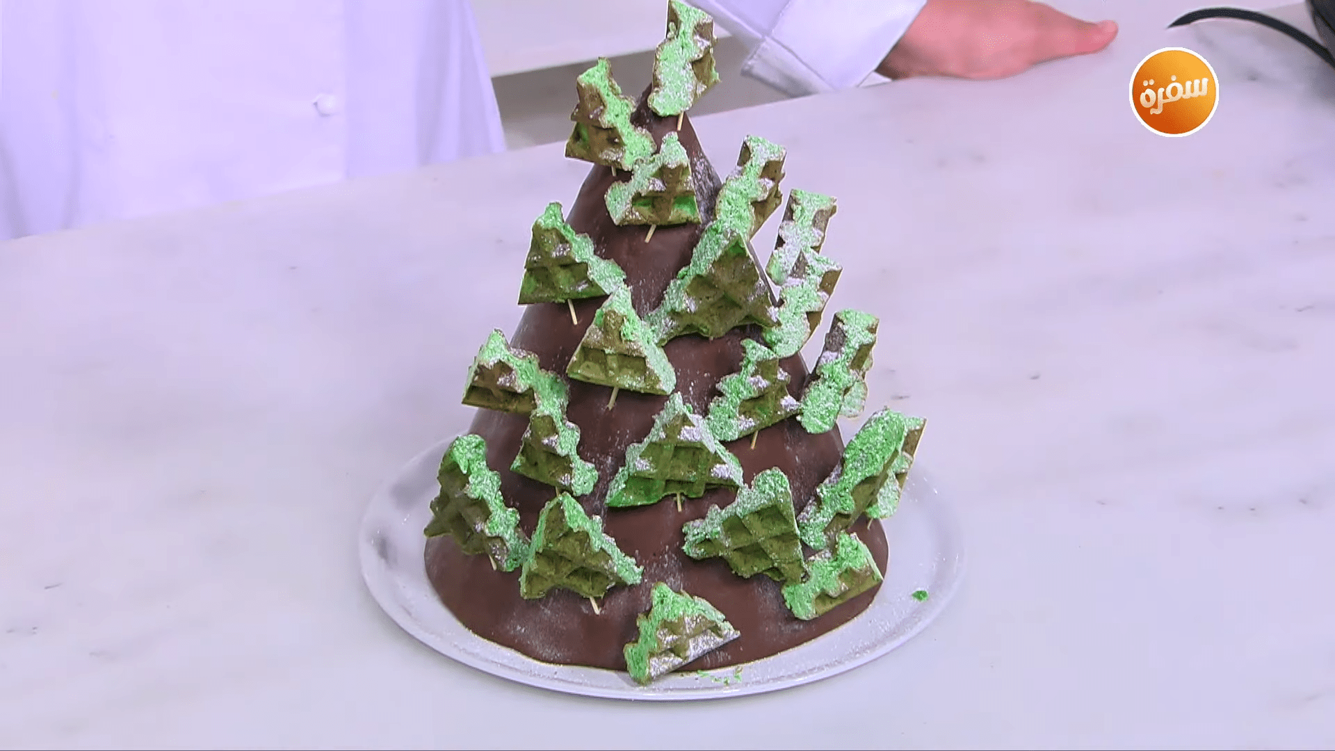وافل شجرة الكريسماس