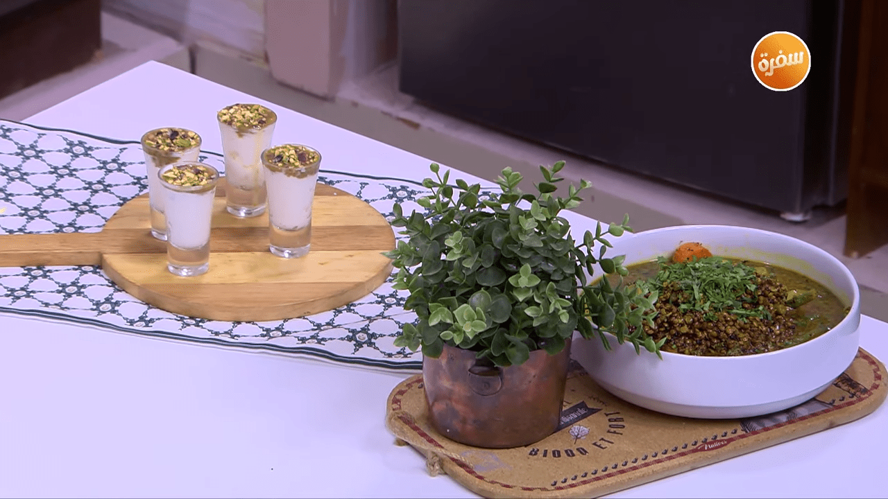 ياخنة العدس و الخضار - مثلجات الزبادي الحلو مع الزعفران