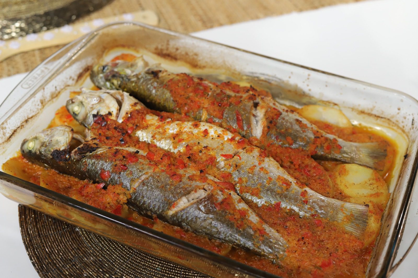 صينية السمك بالبطاطس