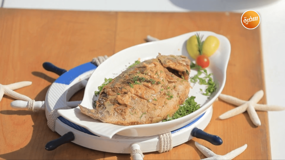 بلطي مقلي بصوص الطحينة