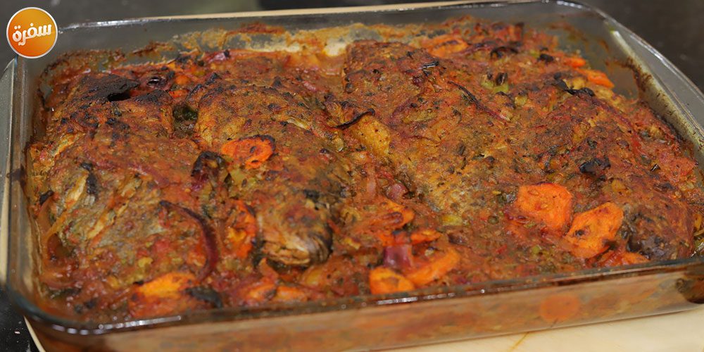 صينية سمك بلطي بالبطاطس