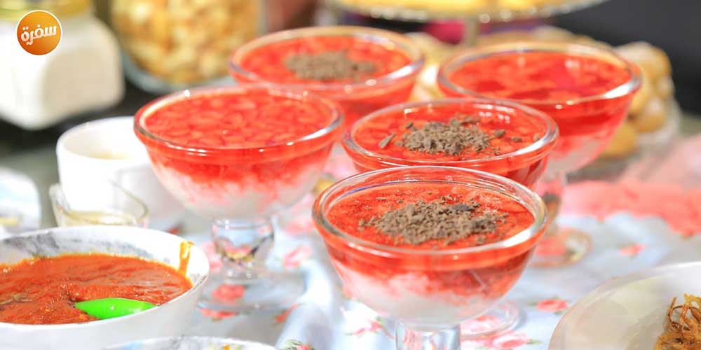 أرز باللبن بالجيلي