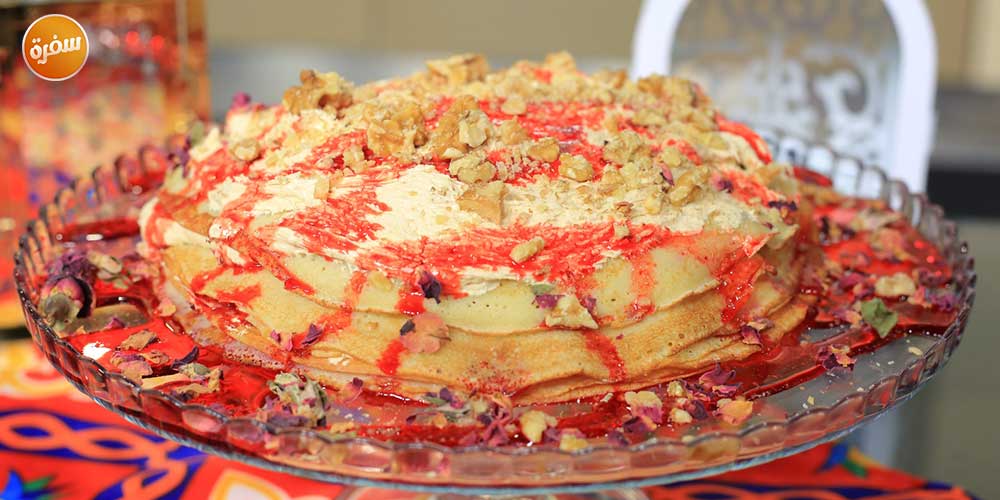 رول الكريب بالكريمة