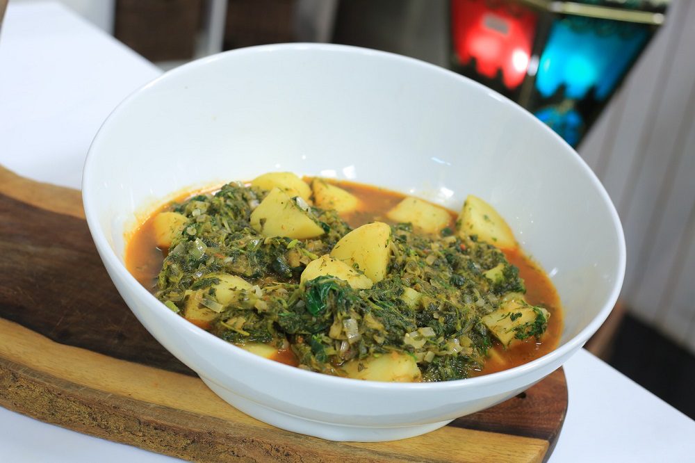 سبانخ بالبطاطس