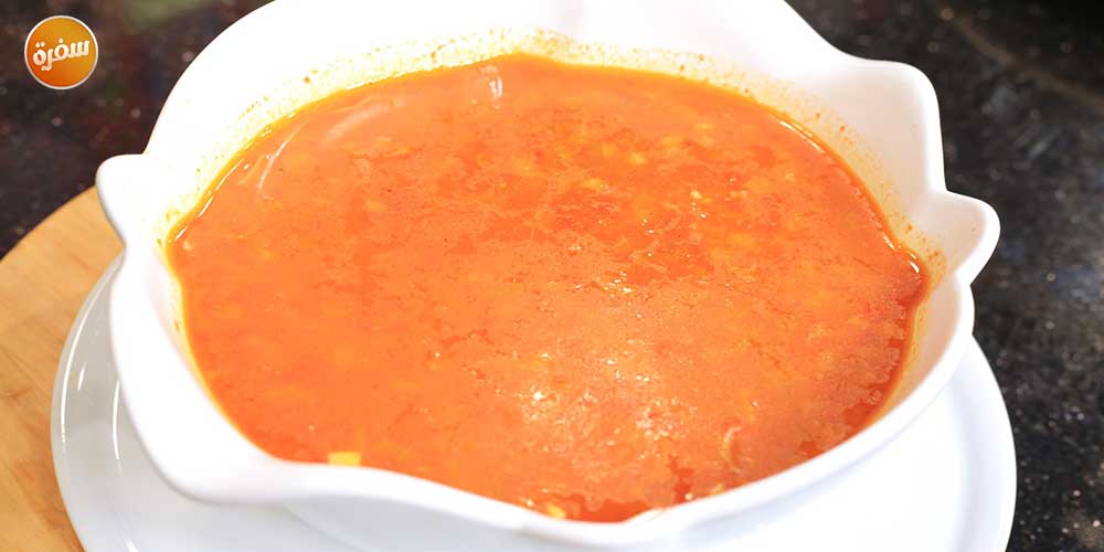 شوربة جمبري بالشعرية والذرة