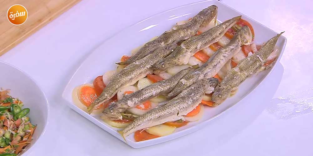 صينية سمك مكرونة