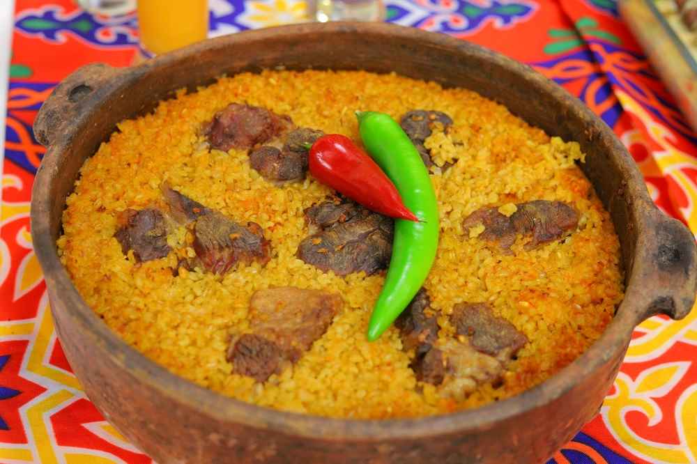 طاجن الفريك باللحمة