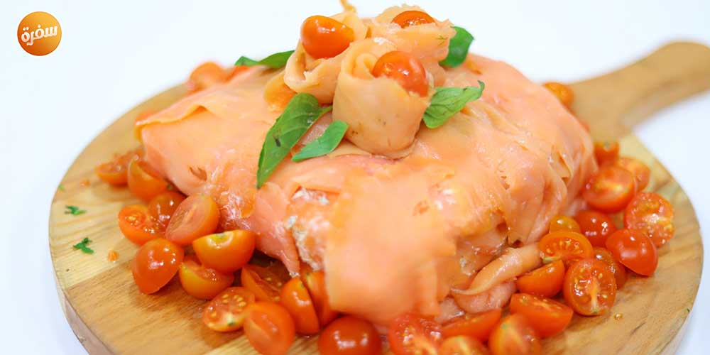 طبقات سلمون مدخن