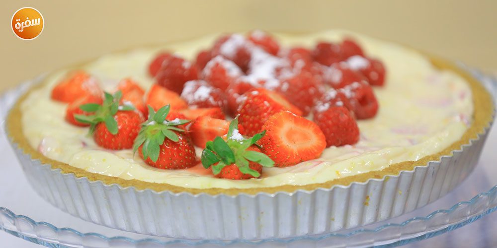 لبنة بصوص الفراولة