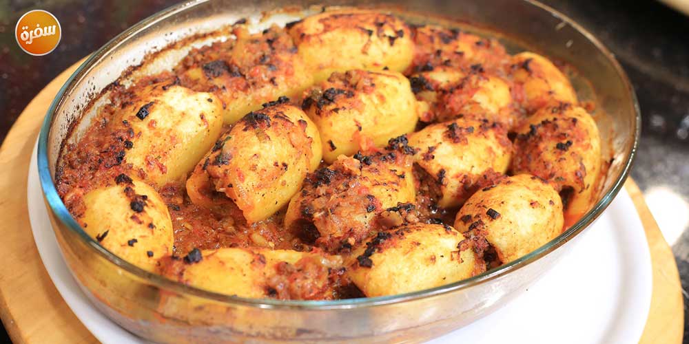 محشي بطاطس باللحمة المفرومة