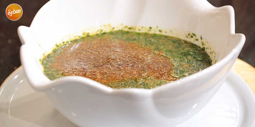 ملوخية بالجمبري حارة