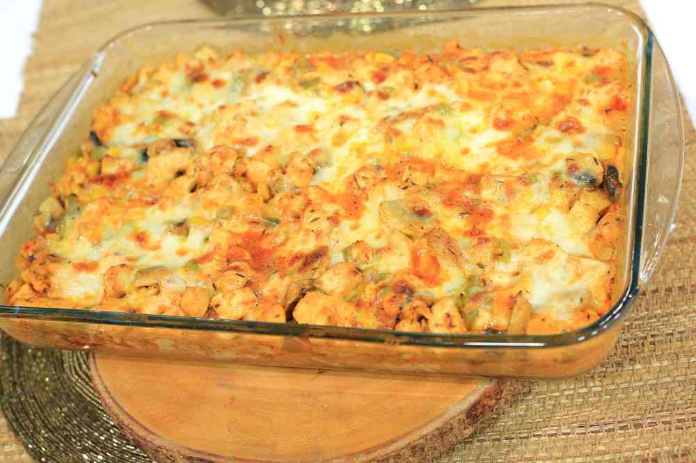 صينية دجاج بالجبنة والبطاطس