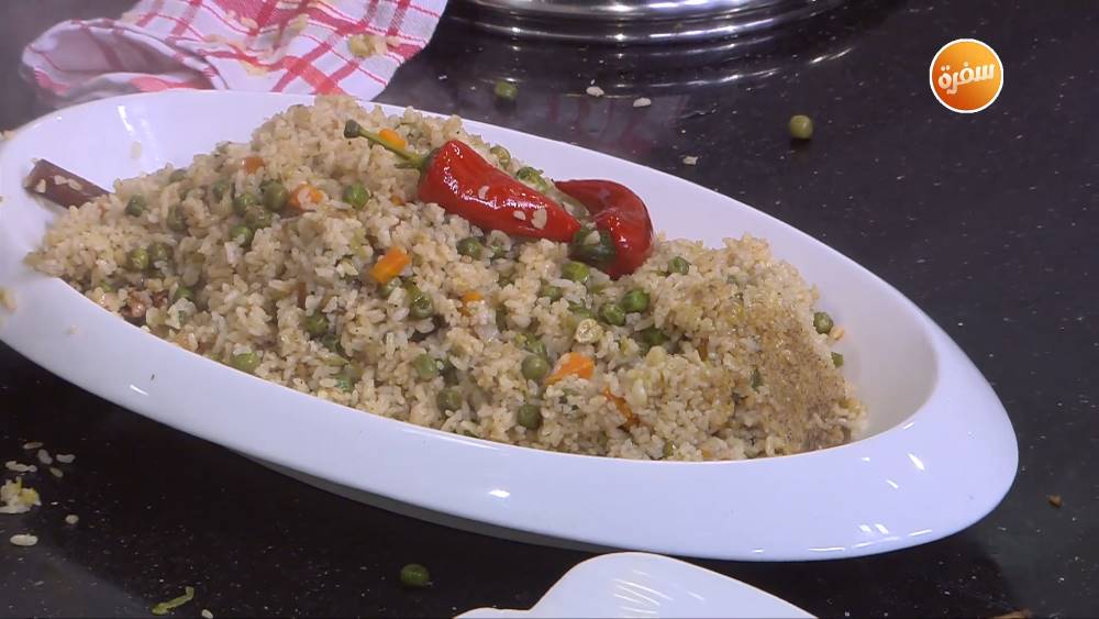 أرز بالبسلة والجزر