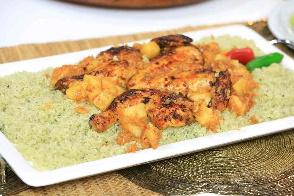 دجاج مع الأرز بالريحان