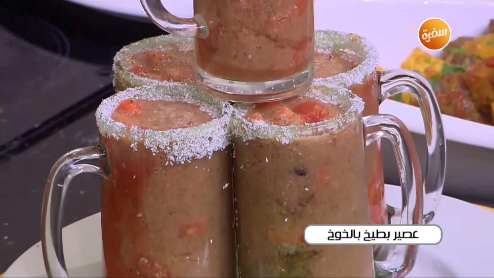 عصير بطيخ بالخوخ